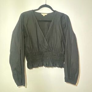 Chic Black V-Neck Blouse